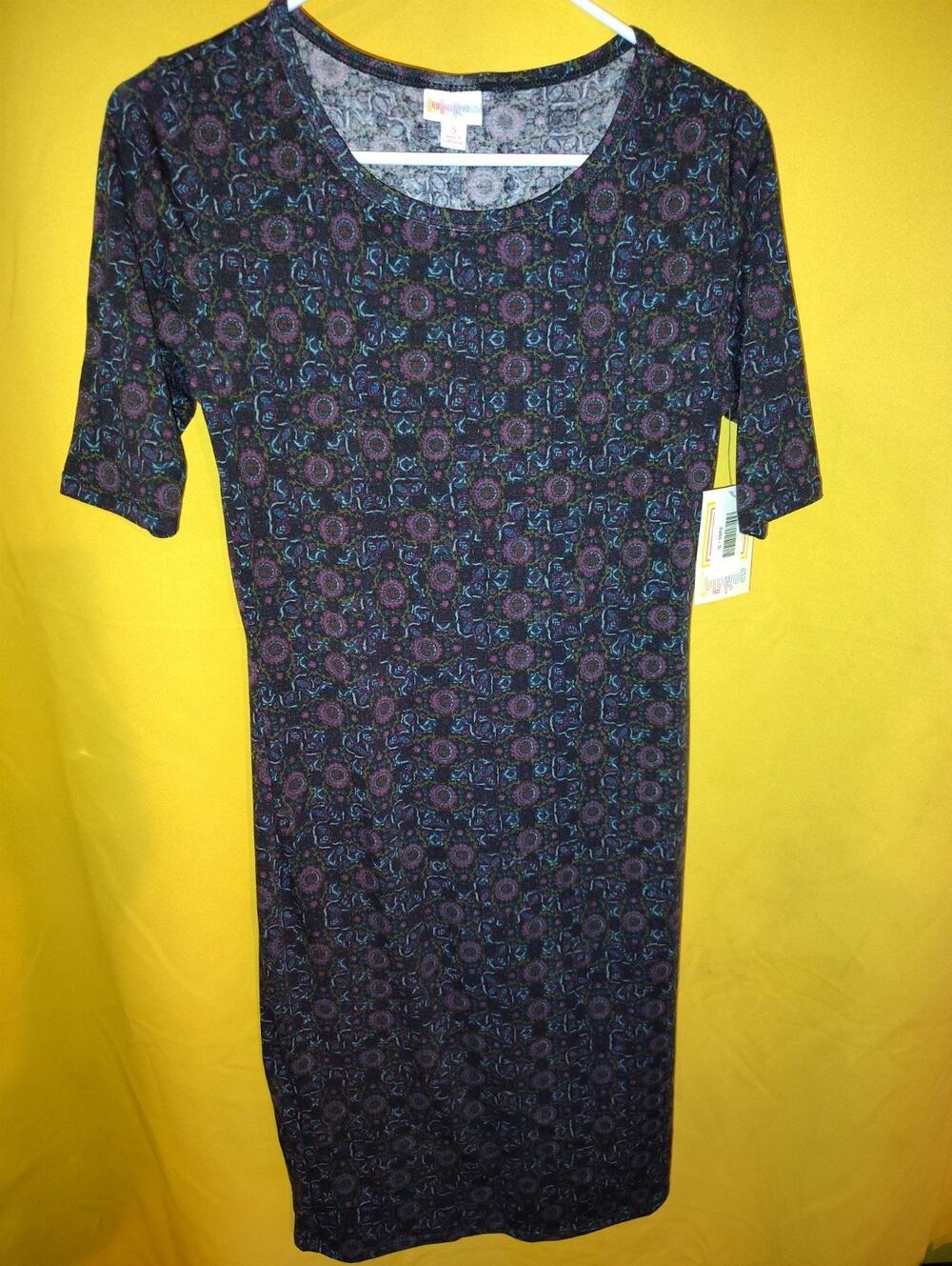 Lularoe Julia Women's Pullover Dress Sz Small S NWT Black Floral Flowers New